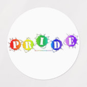 SlipperyJoeの虹色のPrideサインが爆発し ラベル (デザイン2)
