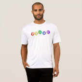SlipperyJoeの虹色のPrideサインが爆発し Tシャツ (正面フル)
