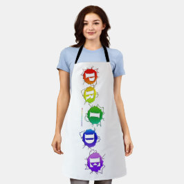 SlipperyJoeの虹色のPrideサインが輝き エプロン