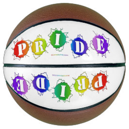 SlipperyJoeの虹色のPrideサインが輝き バスケットボール