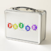 SlipperyJoeの虹色のPrideサインが輝き メタルランチボックス (裏面)