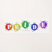 SlipperyJoeの虹色のPrideサインが輝き ヨガマット (正面(横))