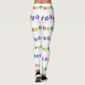 SlipperyJoeの虹色のPrideサインが輝き レギンス (裏面)