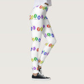 SlipperyJoeの虹色のPrideサインが輝き レギンス (右)