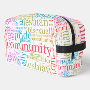 SlipperyJoeの虹色LGBTQ+コミュニティーワードクラウド ドップキット