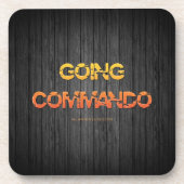 SlipperyJoeの行くコマンド木材イエローオレンジbl コースター (正面)