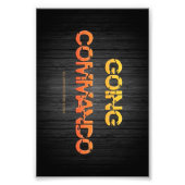 SlipperyJoeの行くコマンド木材イエローオレンジbl フォトプリント (正面)