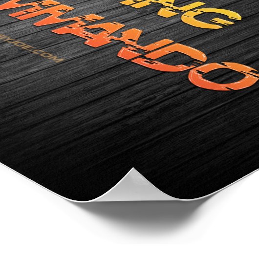 SlipperyJoeの行くコマンド木材イエローオレンジbl ポスター (角)