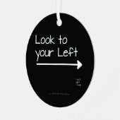 SlipperyJoeの見た目の離れ真っ白い矢印のPL メタルオーナメント (正面左)