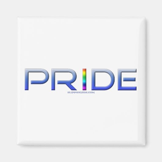 SlipperyJoeの誇りを込めた金属製の文字が輝く マグネット (正面)