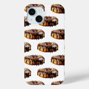 SlipperyJoeの贅沢なドーナツを厚い艶のあるチョコレートグレーズでコーティング iPhone 15ケース