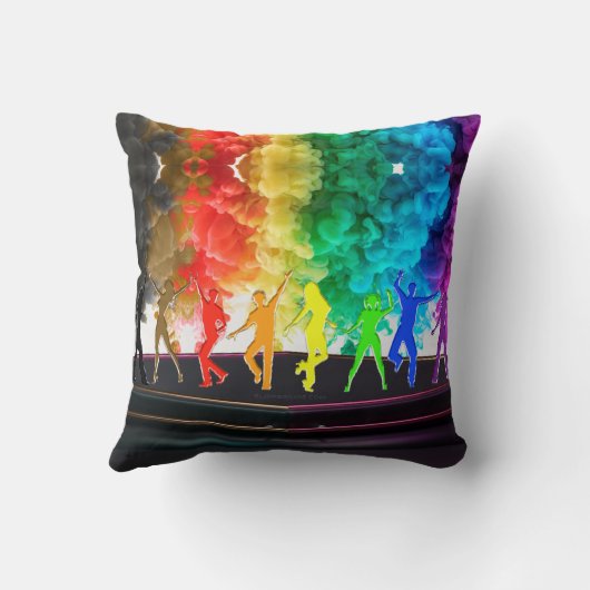 SlipperyJoeの踊りプライドシャドウゲイギフトアルティ クッション (裏面)