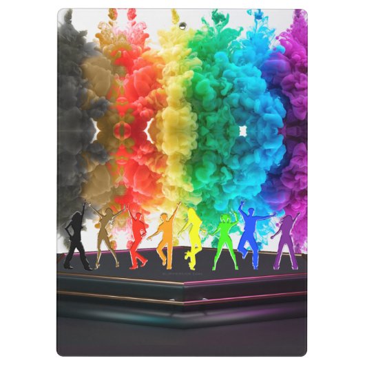 SlipperyJoeの踊りプライドシャドウゲイギフトアルティ クリップボード (裏面)