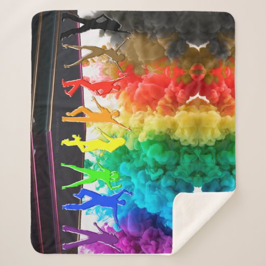 SlipperyJoeの踊りプライドシャドウゲイギフトアルティ シェルパブランケット (正面)