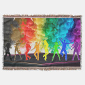 SlipperyJoeの踊りプライドシャドウゲイギフトアルティ スローブランケット (正面)