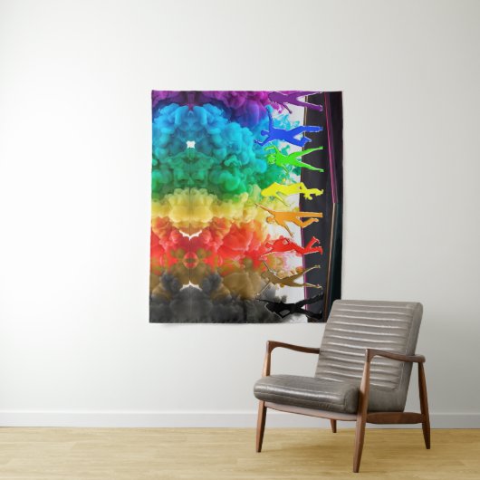 SlipperyJoeの踊りプライドシャドウゲイギフトアルティ タペストリー (インサイチュ)