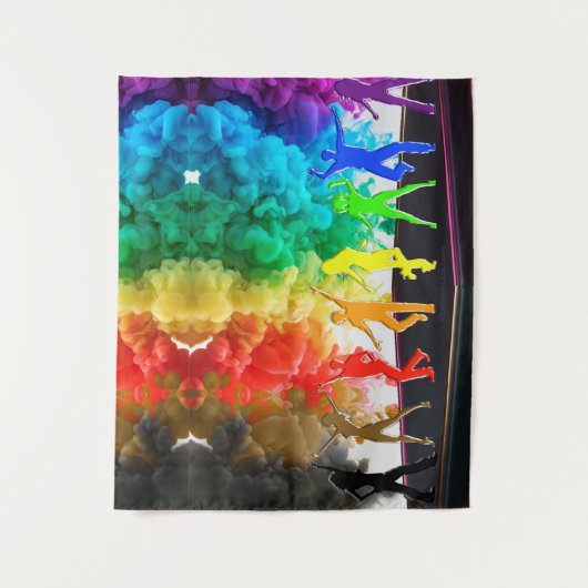 SlipperyJoeの踊りプライドシャドウゲイギフトアルティ タペストリー (正面)