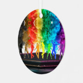 SlipperyJoeの踊りプライドシャドウゲイギフトアルティ メタルオーナメント (正面左)