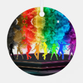 SlipperyJoeの踊りプライドシャドウゲイギフトアルティ メタルオーナメント (裏面)