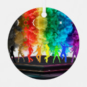 SlipperyJoeの踊りプライドシャドウゲイギフトアルティ メタルオーナメント (正面)