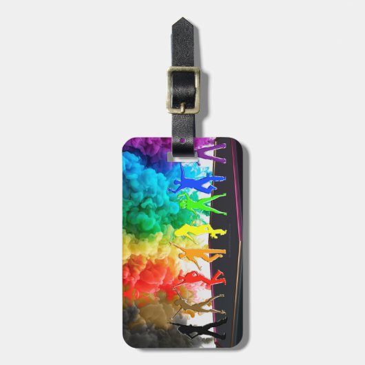 SlipperyJoeの踊りプライドシャドウゲイギフトアルティ ラゲッジタグ (正面縦)