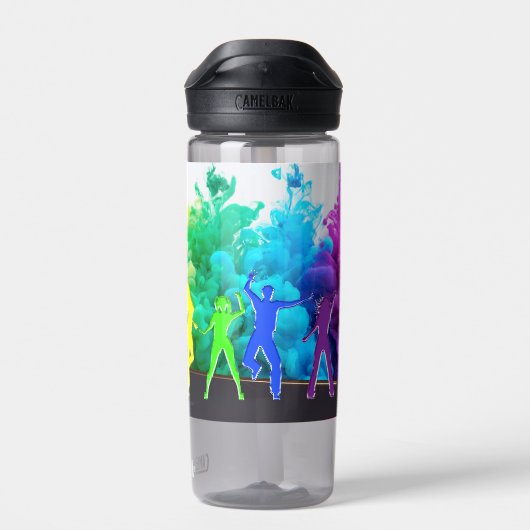 SlipperyJoeの踊りプライドシャドウゲイギフトアート ウォーターボトル (背面)