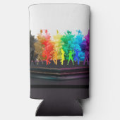 SlipperyJoeの踊りプライドシャドウゲイギフトアート スリム缶クーラー (裏面)