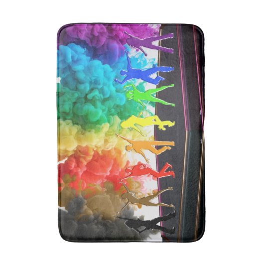 SlipperyJoeの踊りプライドシャドウゲイギフトアート バスマット (正面縦)