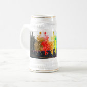 SlipperyJoeの踊りプライドシャドウゲイギフトアート ビールジョッキ (正面左)