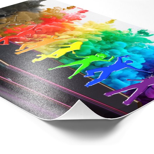 SlipperyJoeの踊りプライドシャドウゲイギフトアート フォトプリント (角)