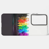 SlipperyJoeの踊りプライドシャドウゲイギフトアート Samsung Galaxyケース (左側面)