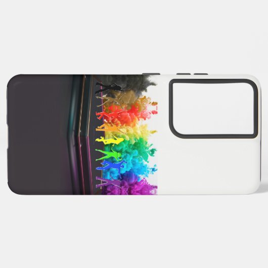 SlipperyJoeの踊りプライドシャドウゲイギフトアート Samsung Galaxyケース (左側面)
