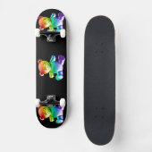 SlipperyJoeの金属製テディベア、なめらかなグラデーション スケートボード (正面)