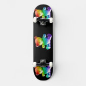 SlipperyJoeの金属製テディベア、なめらかなグラデーション スケートボード (正面)