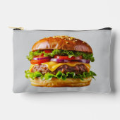 SlipperyJoeの食欲をそそるチーズバーガー クリスピーba アクセサリーポーチ (正面)