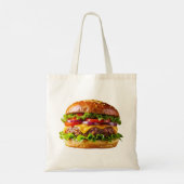 SlipperyJoeの食欲をそそるチーズバーガー クリスピーba トートバッグ (裏面)