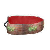 SlipperyJoeの鮮やかなネオン ゲイ サイン 緑のレンガ アスレチックヘッドバンド (左)