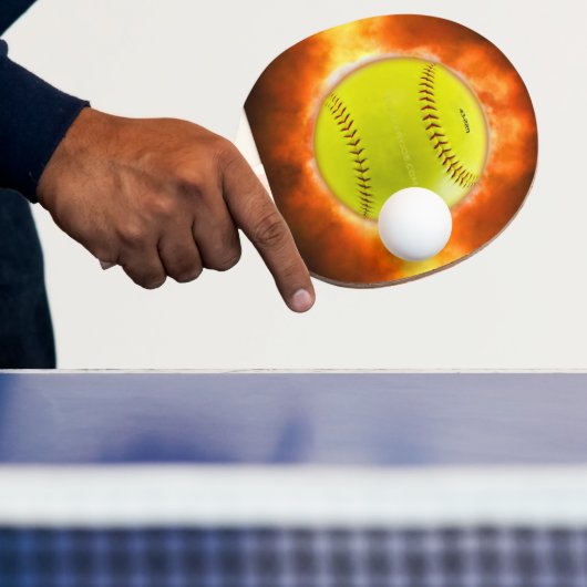 SlipperyJoeの黄色のソフトボール火炎が燃え上がる 卓球ラケット (インサイチュ)