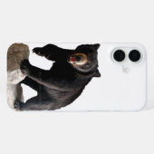 SlipperyJoeの黒いクマ厚い暗い毛威厳のあるr iPhoneケース (裏面横)