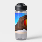 SlipperyJoeの2つの心のある手の異人種間の男性h ウォーターボトル (正面)