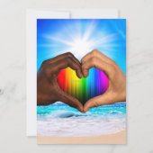 SlipperyJoeの2つの心のある手の異人種間の男性h シーズンカード (正面)