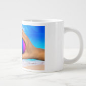 SlipperyJoeの2つの心のある手の異人種間の男性h ジャンボコーヒーマグカップ (右)