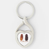 SlipperyJoeの2つの日付ダブル日付の縮おもしろいれ キーホルダー (正面)