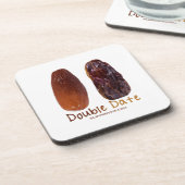 SlipperyJoeの2つの日付ダブル日付の縮おもしろいれ コースター (左側)