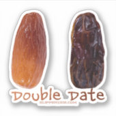 SlipperyJoeの2つの日付ダブル日付の縮おもしろいれ シール (正面)