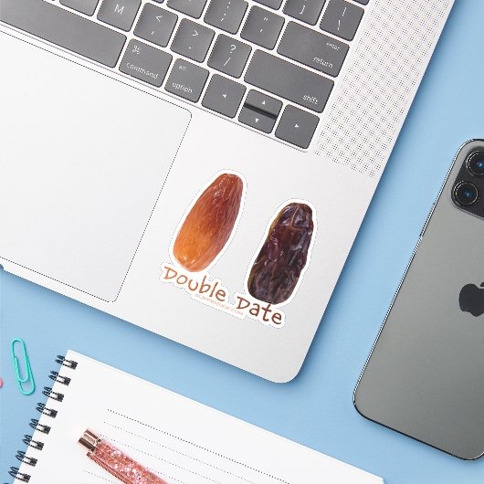 SlipperyJoeの2つの日付ダブル日付の縮おもしろいれ シール (ノートパソコンとiPhone)