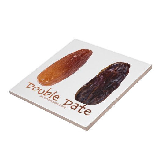 SlipperyJoeの2つの日付ダブル日付の縮おもしろいれ タイル (側面)