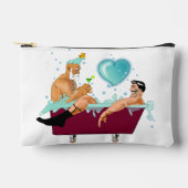 SlipperyJoeの2人のゲイ男性は漫画の浴槽soaを愛している アクセサリーポーチ (正面)