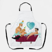 SlipperyJoeの2人のゲイ男性は漫画の浴槽soaを愛している エプロン (正面)