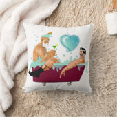 SlipperyJoeの2人のゲイ男性は漫画の浴槽soaを愛している クッション (ブランケット)